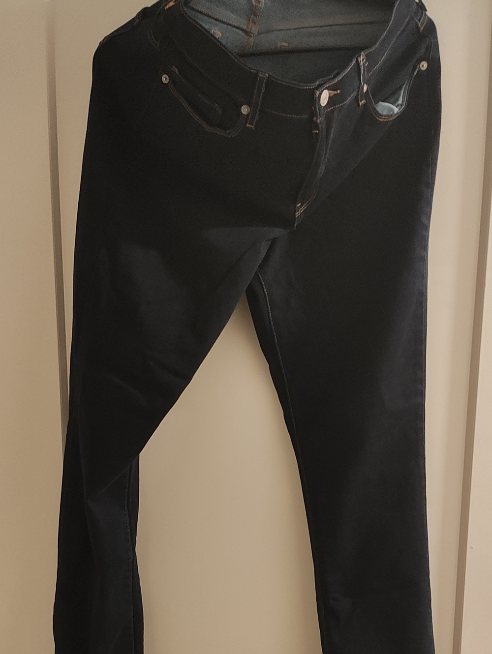 Women's High-Rise Dark Blue Stretchy Jeans
